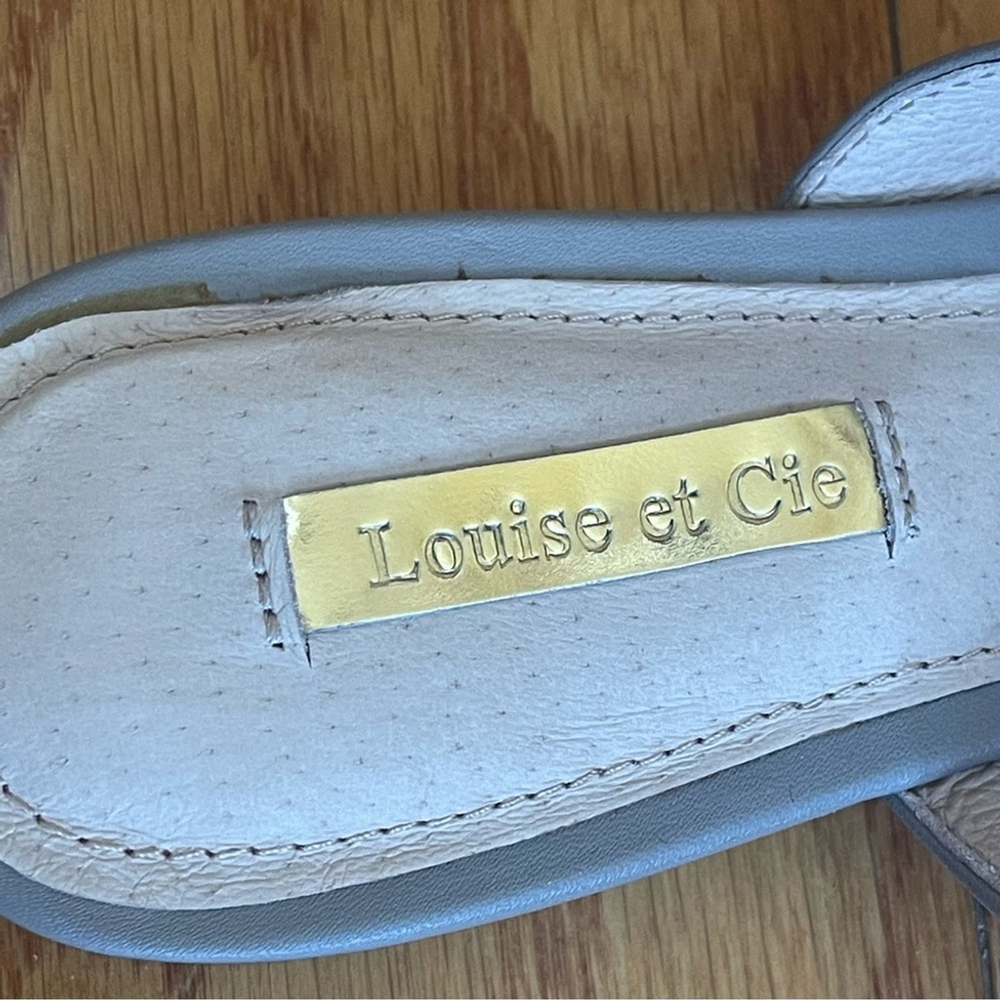 Louise et Cie LO-CHARRIET Light Gray Leather Loafer Mules Minimalist - Size 8M - Picture 7 of 10